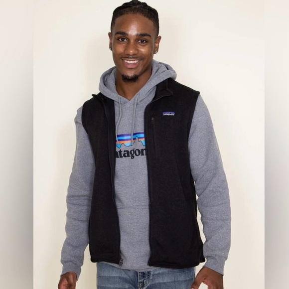 Patagonia Mens Better Sweater Black Fleece Vest Size Medium - Picture 4 of 16